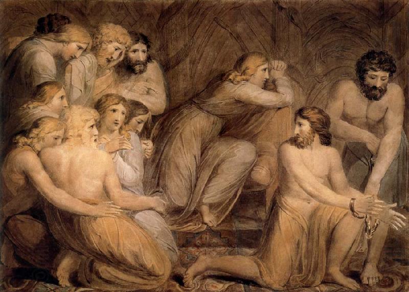 William Blake Joseflasst Simeon tie up China oil painting art